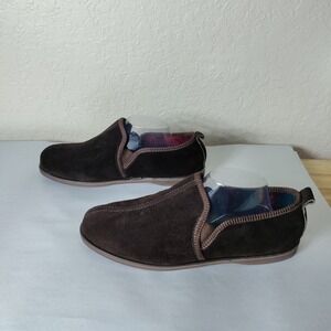 Sioux Mox by Tru-Stitch Mens 10M Brown Plaid Lined Slippers Made in USA